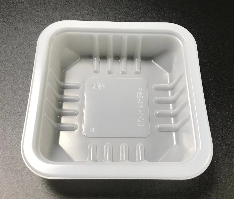 plastic PP black color food container tray meat blister packaging