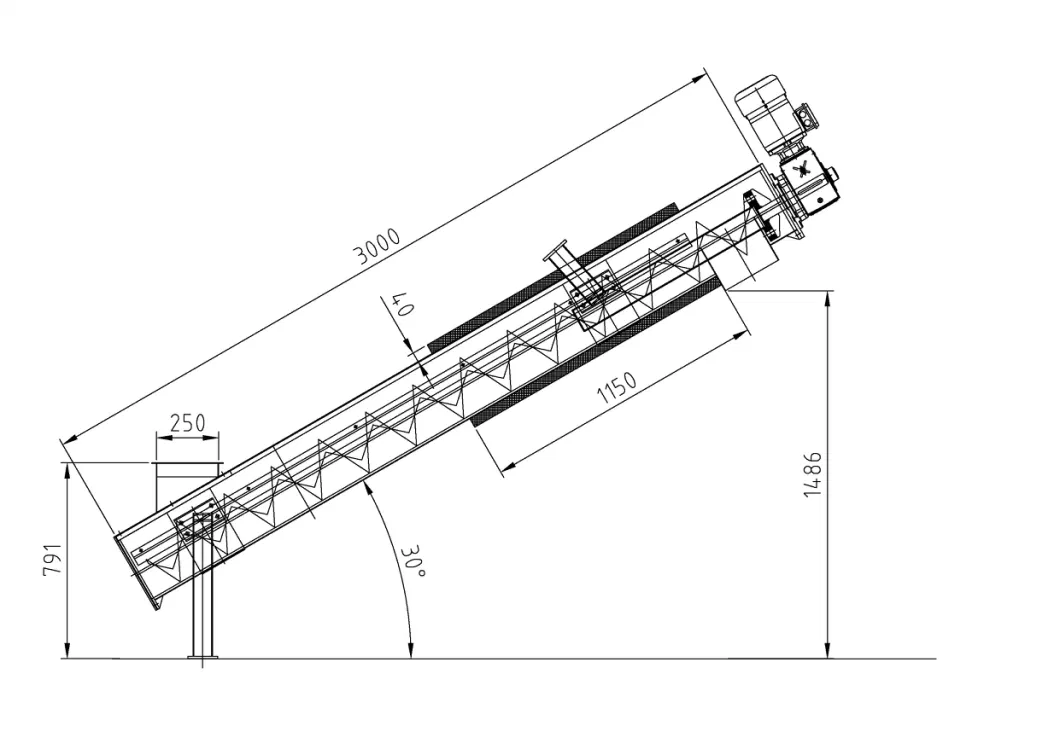 Factory Price OEM Custom Automatic Sand Screw Auger Conveyor System for Sale