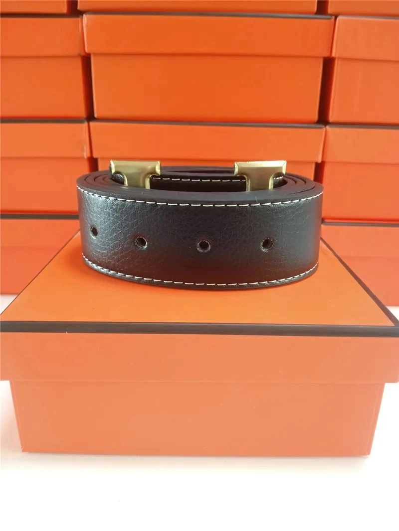 Designer Luxury Men Big Buckle Belt Business Smooth Buckle Top Fashion Mens Belts Wholesale