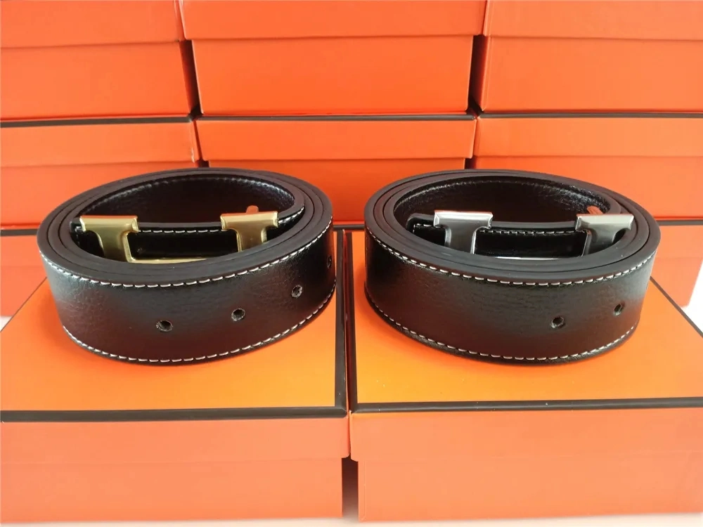 Designer Luxury Men Big Buckle Belt Business Smooth Buckle Top Fashion Mens Belts Wholesale