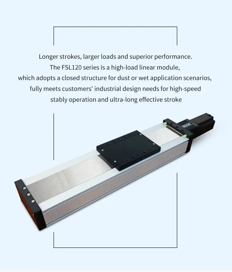 Electrial Linear Rail Guide with Stepper Motor Exposed Left Right Bottom Side