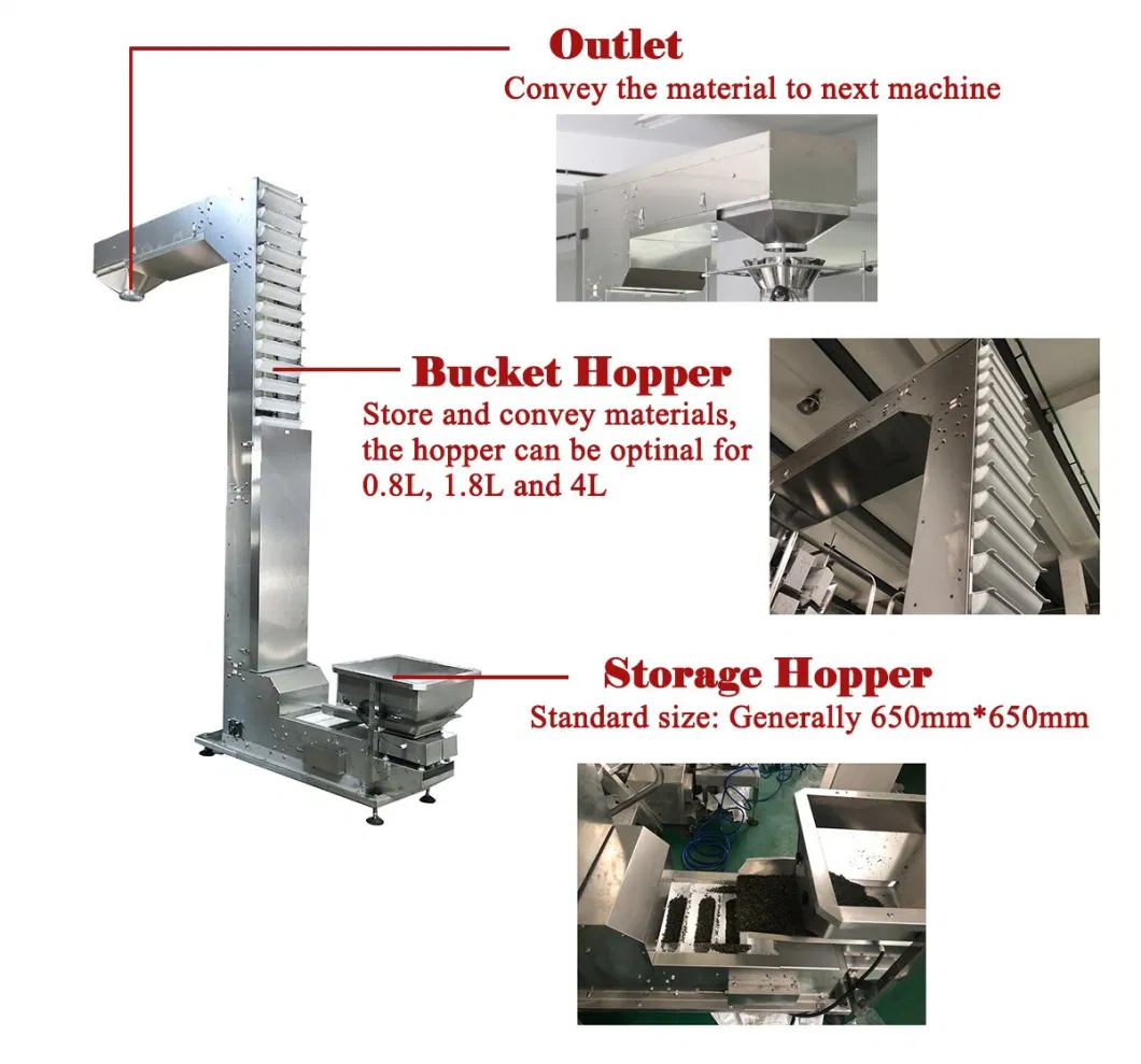 Customizable Z-Type Bucket Conveyor for Rice Granule Lifting