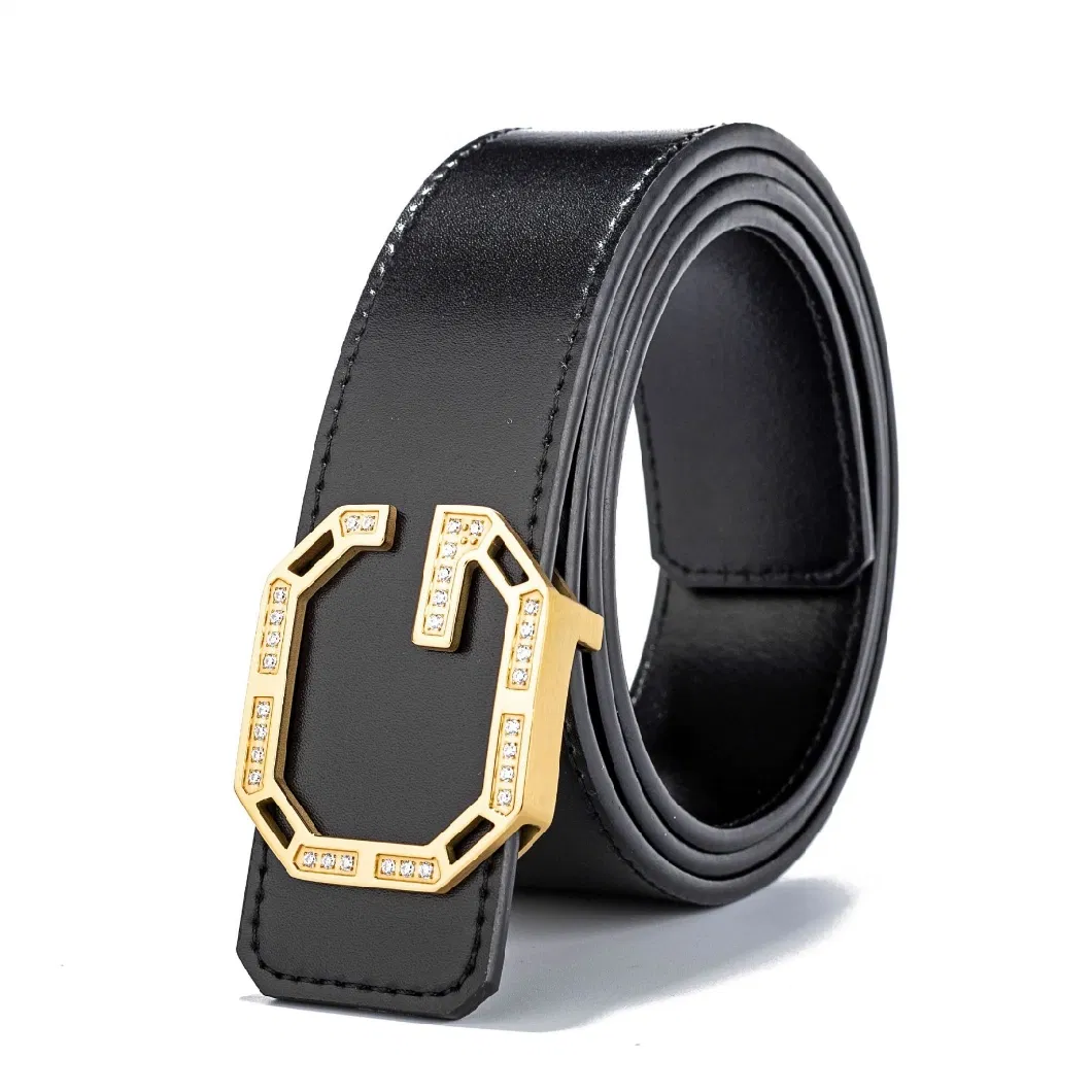 Custom Luxury Business Top Smooth Genuine Leather Men Fashion Designer Belt