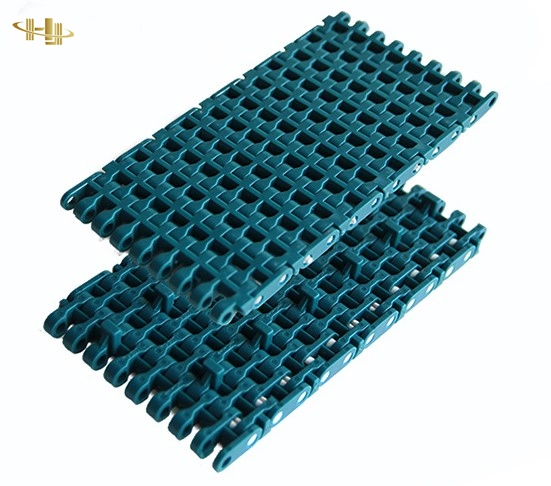 Food Beverage Bottle Can Heavy Duty Flexible Plastic Top Plate Chain Slat Conveyor Modular Belt for Package Filling Machine