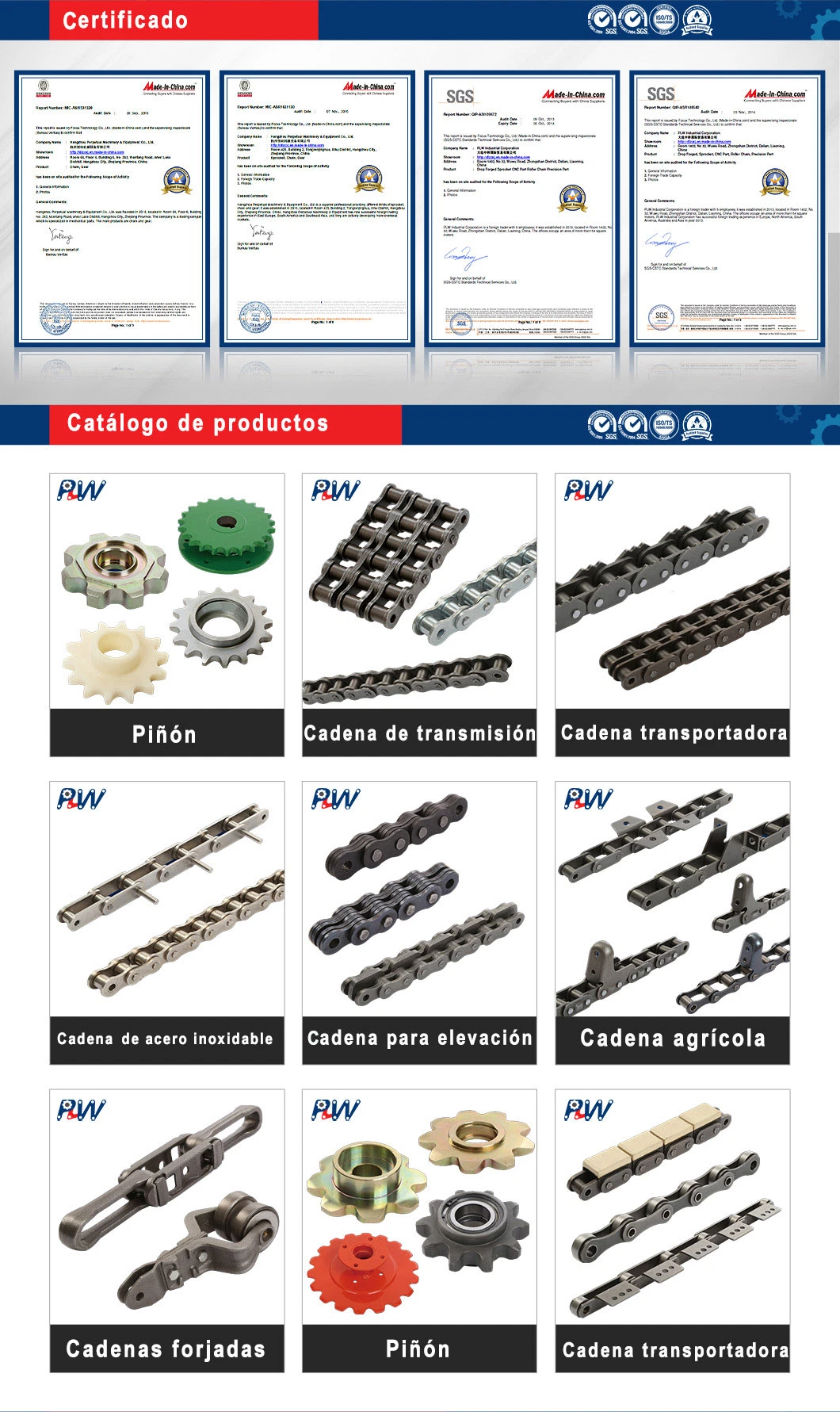 High Quality &amp; Made to Order Stainless Steel Table Top Conveyor Chain (TS635)