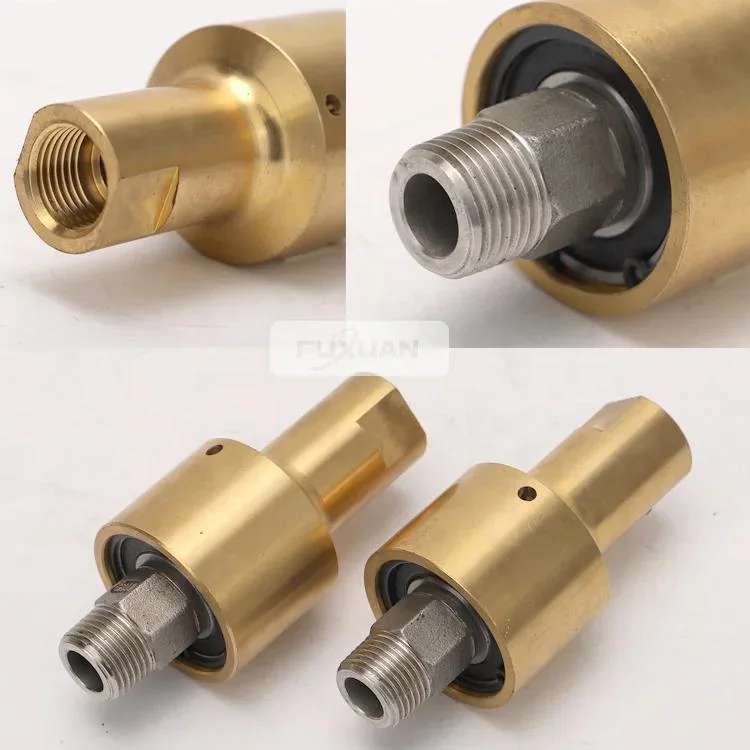 Brass Threaded Flange Connection High Speed Single Bidirectional Water Rotary Joint