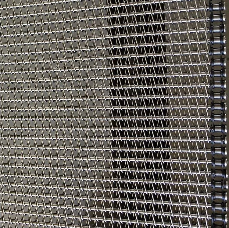 304 316 Stainless Steel Wire Mesh Chain Link Conveyor Belt Metal Mesh Conveyor Belt