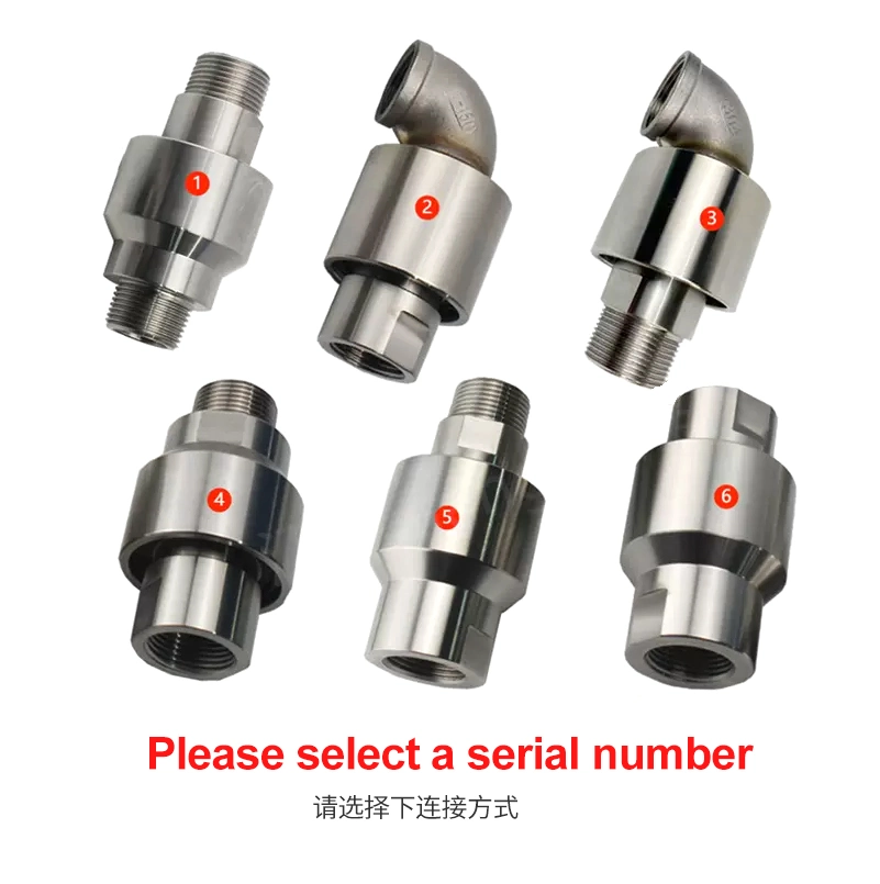 Stainless Steel and Carbon Steel Threaded Flange Connection Hydraulic Oil Water High Pressure Rotary Joint