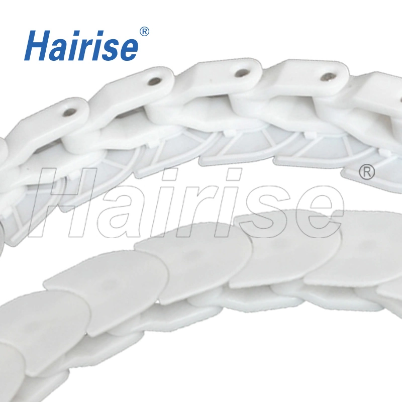 Hairise White Color Sushi Plastic Top Conveyor Chain