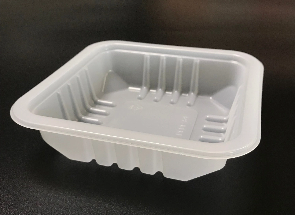 plastic PP black color food container tray meat blister packaging