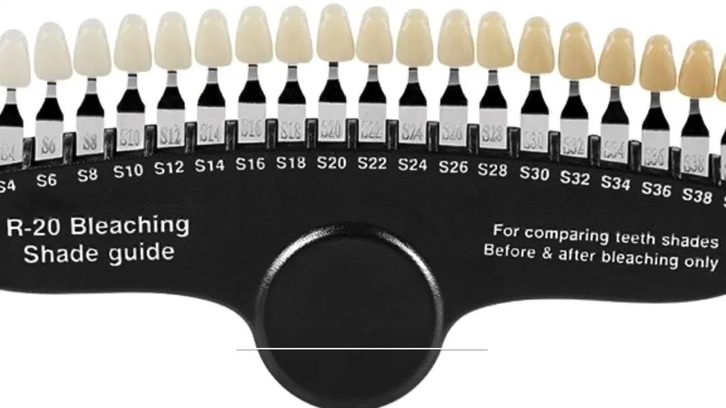 2023 Hot Sell Products Dental Dentist Shade Chart Teeth Whitening Shade Guide with 20 Teeth Color