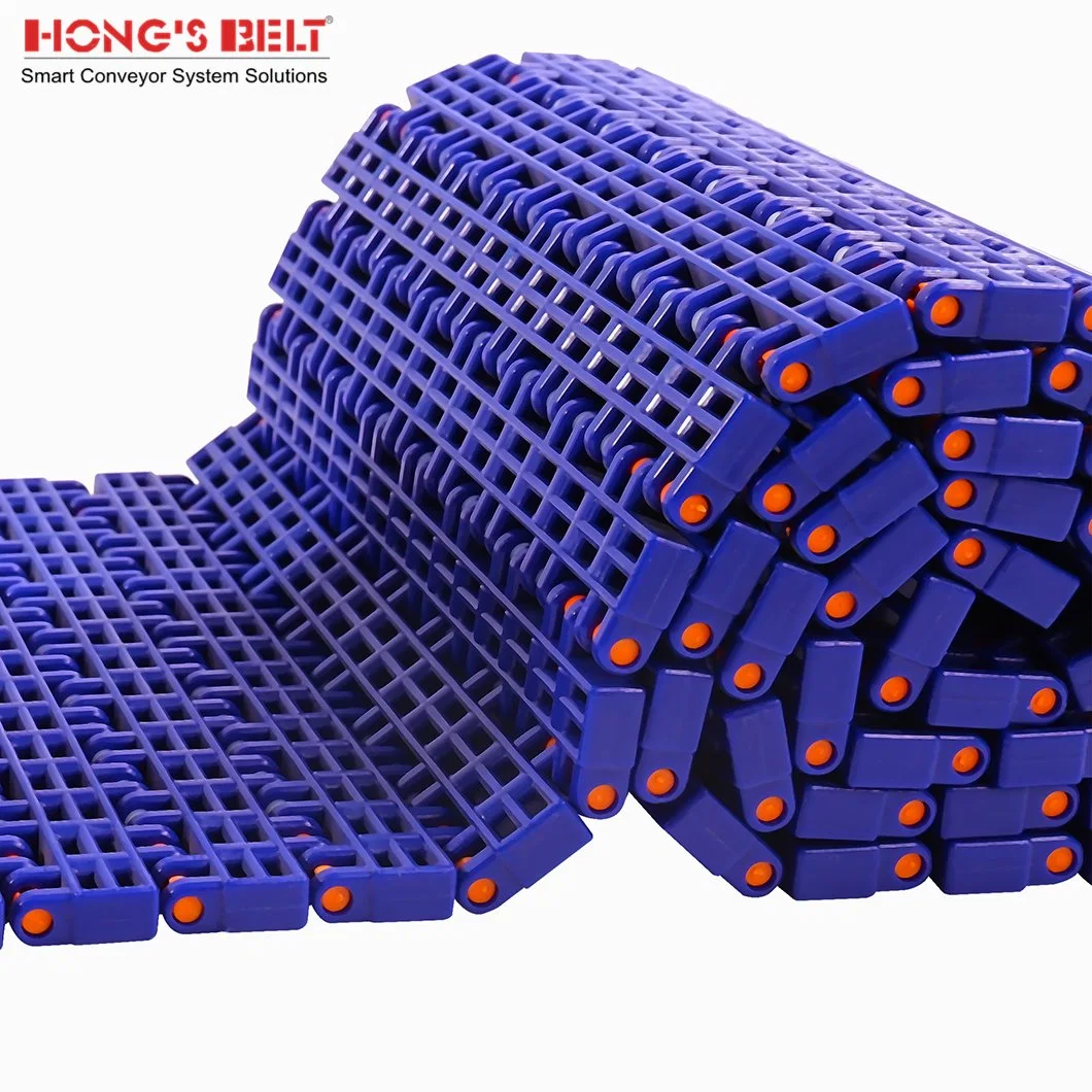 Hongsbelt Flush Grid Plastic Conveyor Modular Belt for Meat Seafood Processing Line