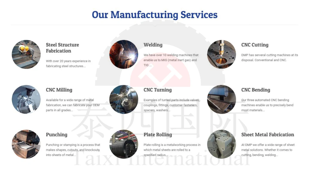 Large Construction Part Custom Steel Fabrication Metal Welding Service Steel Structure Components