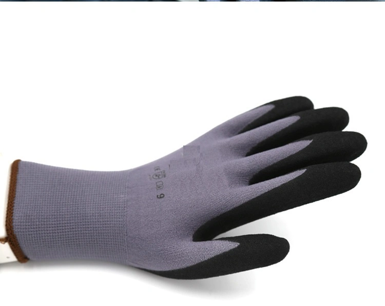 CE 15 Gauge Spandex Plus Nylon Liner with Nitrile Sandy Coated Gloves