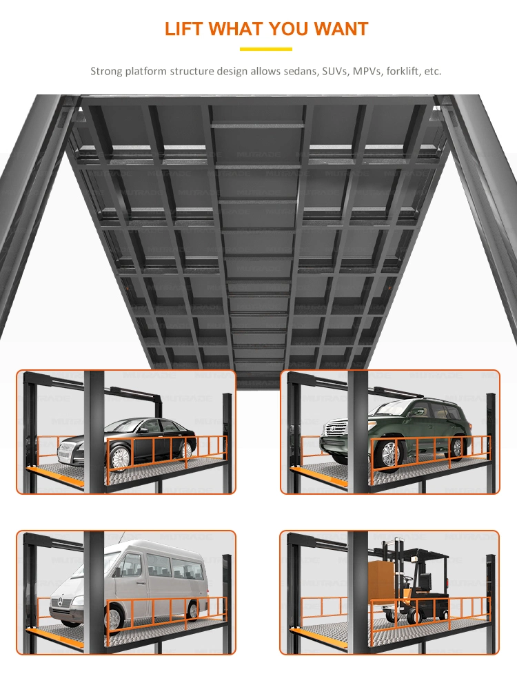 CE Certification Car Elevator Four Post Car Cargo Conveyor Lift