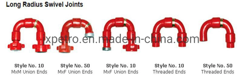 API Fittings Chicksan Loop Swivel Joints Type 50, 10 Hammer Union Connection Fig1502