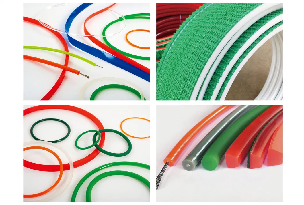 PU Polyurethane Coupling Ring Super Grip Red Smooth Green Rough Round Transmission V Belt