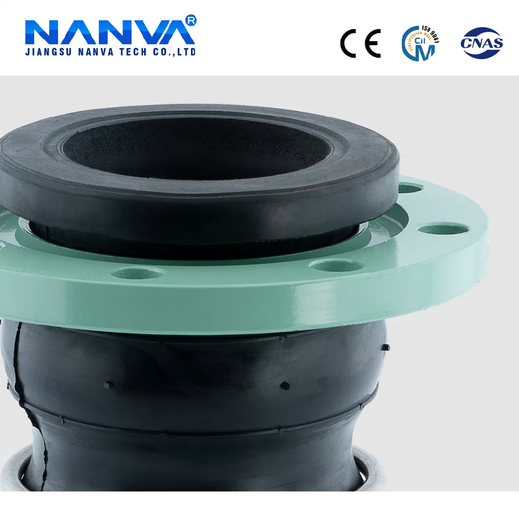 Double Ball Flexible Wound Rubber Soft Joint with Pressure Ring National Standard Flange Soft Connection Expansion Joint DN50