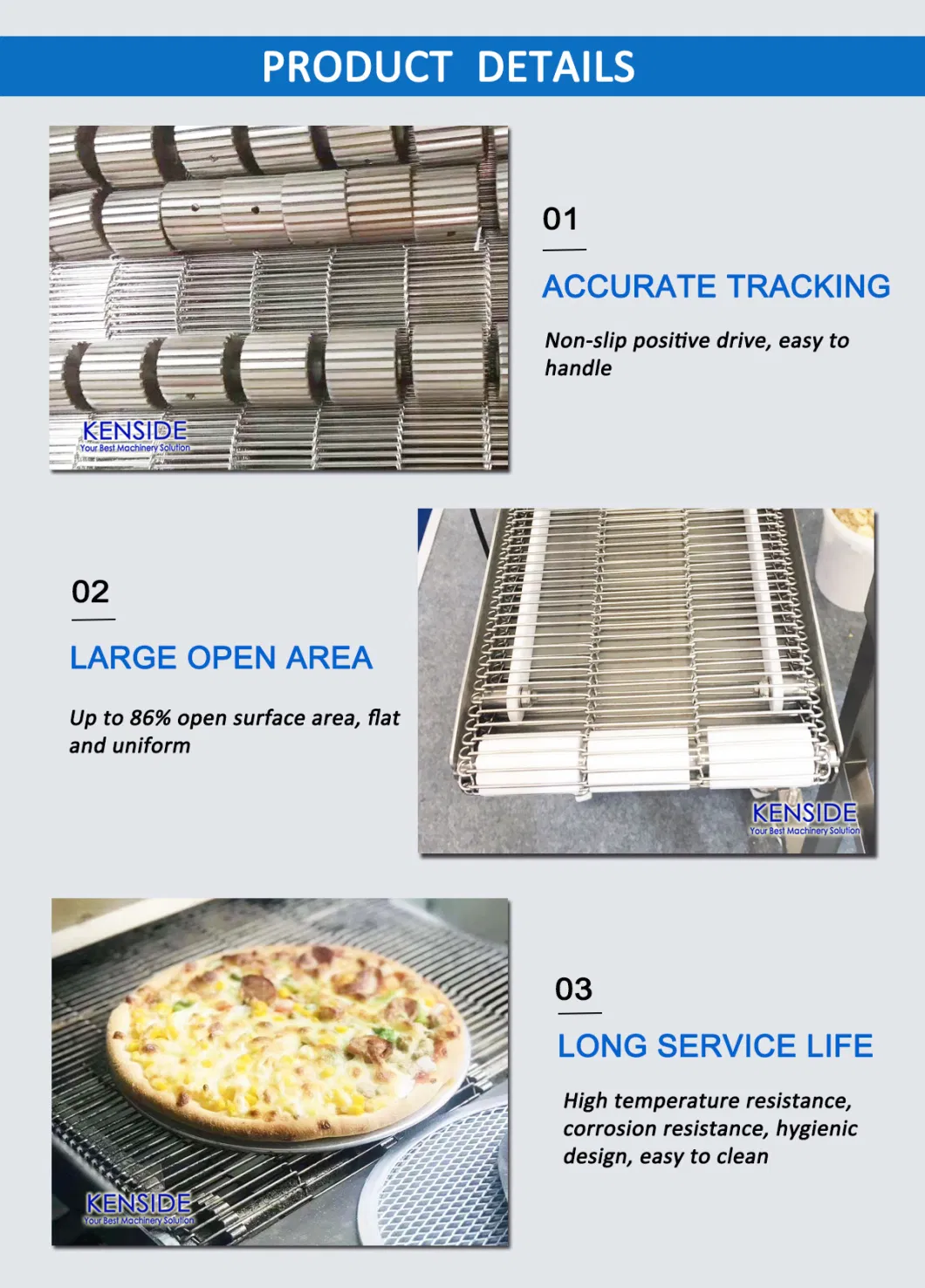 Stainless Steel Flat Flex Wire Mesh Conveyor Belt for Carrying Conveying Use