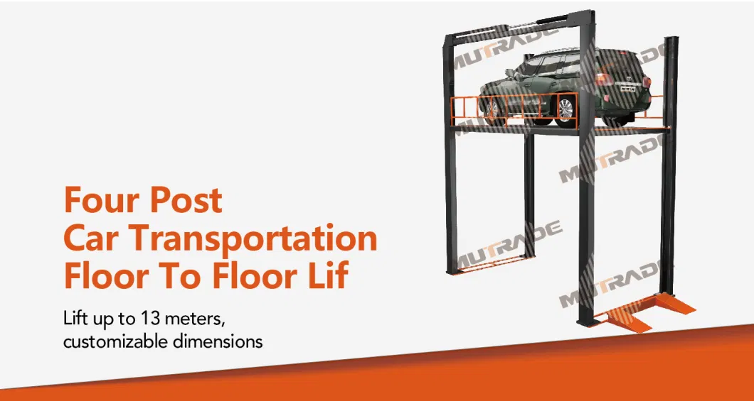 CE Approved 4 Post Carlift Vertical Reciprocating Conveyors Hydraulic Car Parking Lift