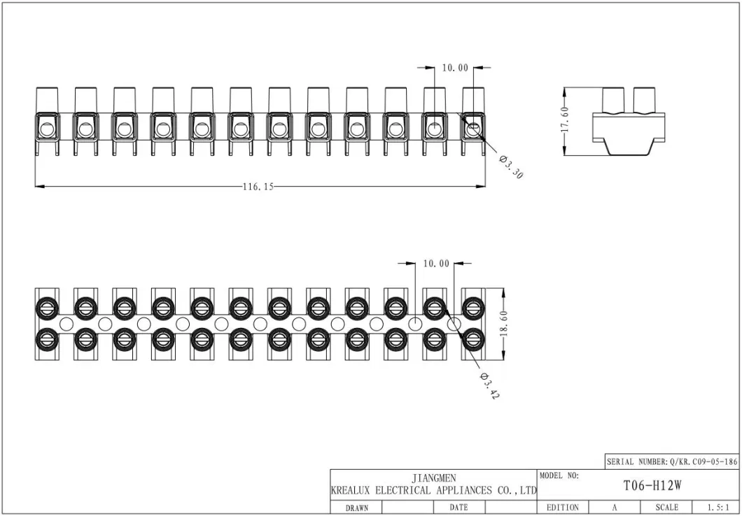 Screw Wire Connection Terminal Strip