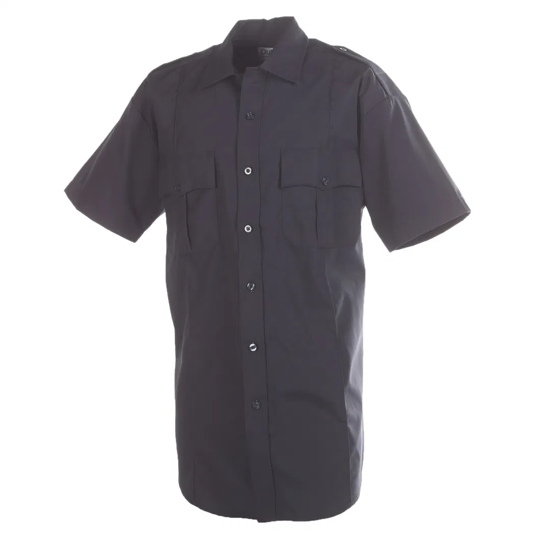 Short Sleeve Poly Cotton Military Style Shirt