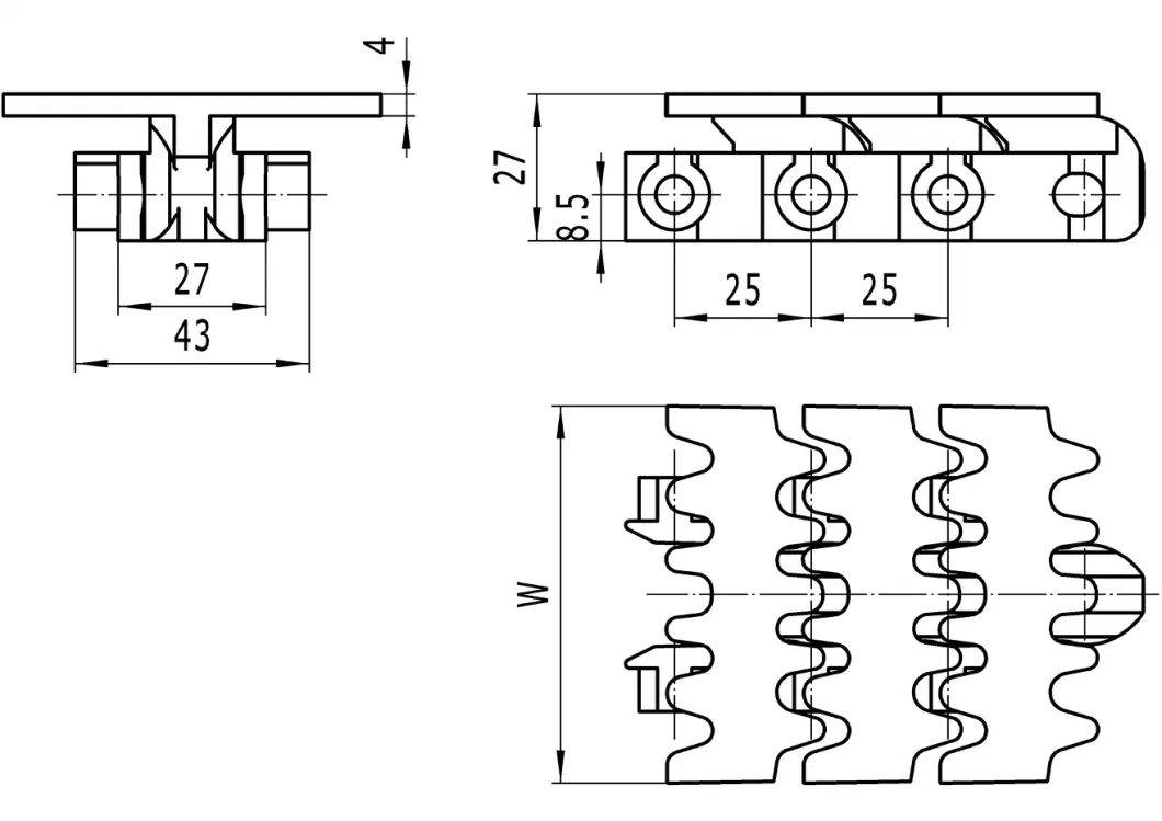 Haasbelts Conveyor Plastic Special Chains FT70