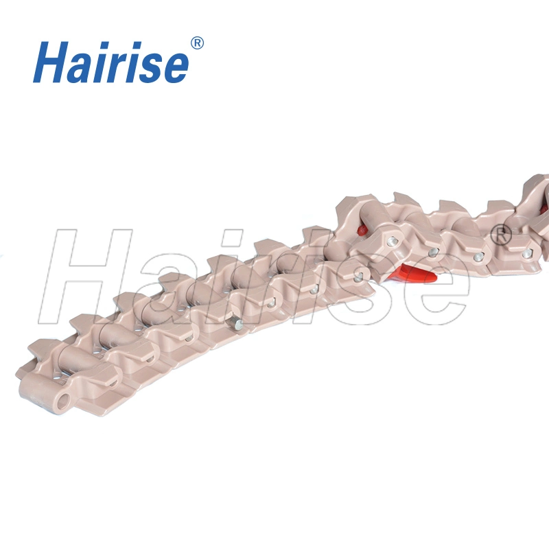 Hairise ISO Perforated Plastic Flat Top Chain with Cleat and Bore