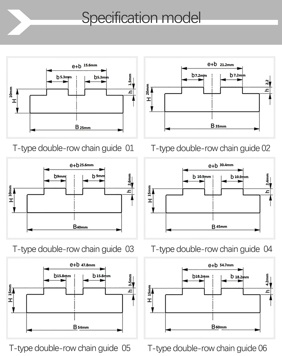 Chain Guide for Conveyor Sliding Plastic UHMWPE Conveyor Side Guide Rail