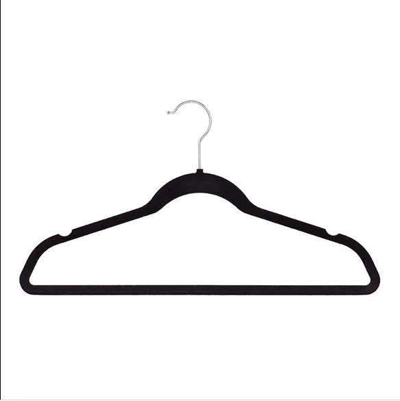 Rubber Space-Saving Hangers, Black Hanger