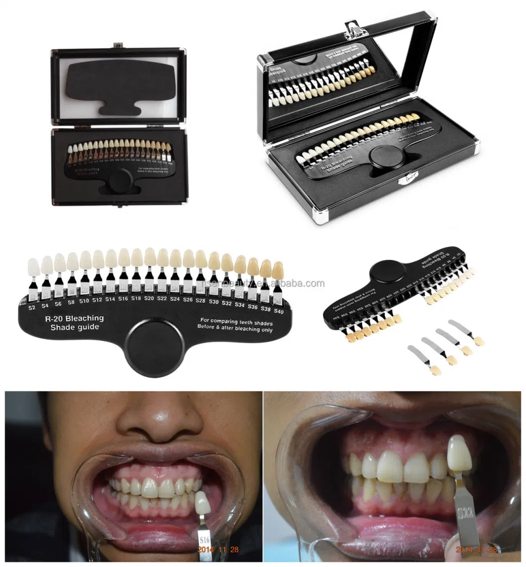 2023 Hot Sell Products Dental Dentist Shade Chart Teeth Whitening Shade Guide with 20 Teeth Color
