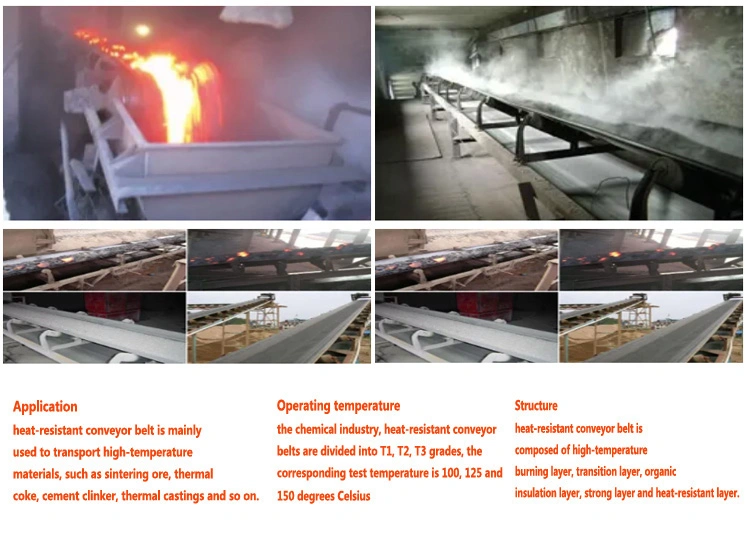 Multi-Ply Fabric Ep Black Rubber Heat Resistant Conveyor Belt with Low Price Dough Sheeter Belt