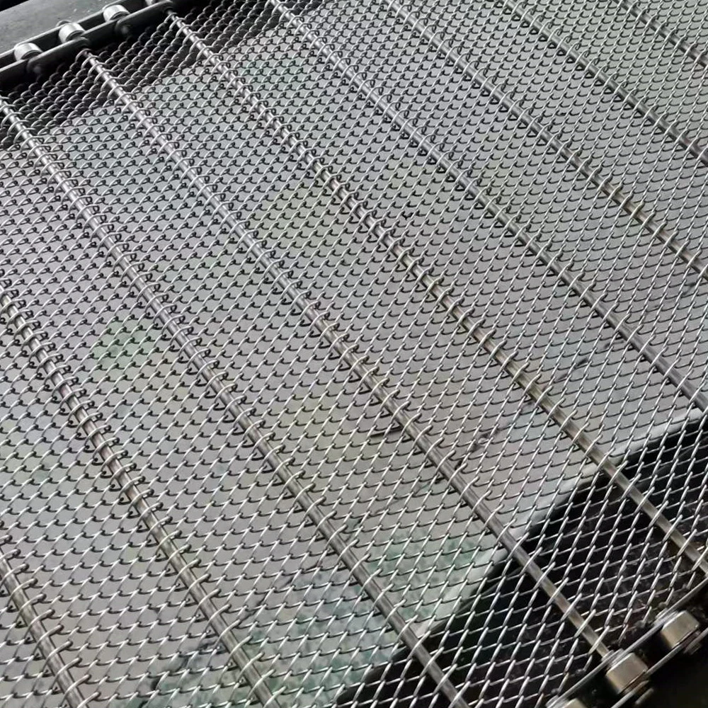 SUS304 Conventional Weave Wire Mesh Belt for Fried Food Cooling