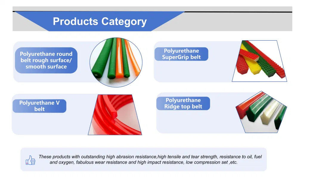 High Strength PU V Belt Supergrip Conveyor Belt