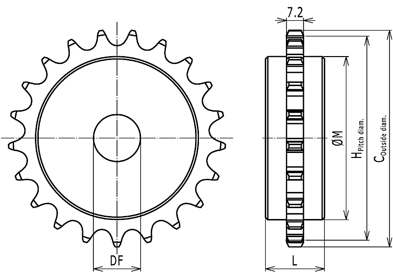 Plastic Special Miniature Conveyor Chains (2040P)