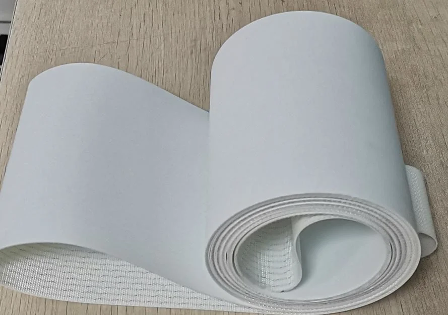 PU cloth pattern elastic conveyor belt, seamless and easy to clean, oil-resistant conveyor belt