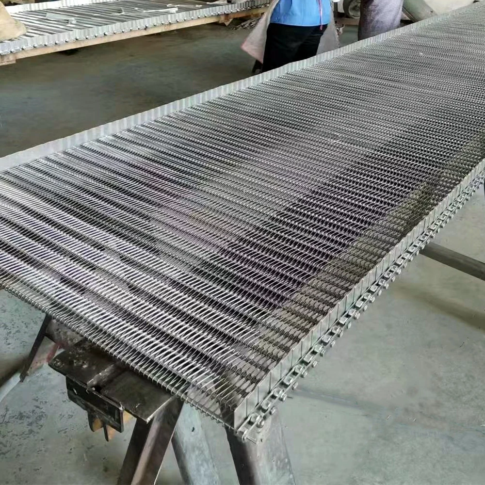 SS304 Chain Link Spring Wire Conveyor Belt for Tunnel Freezer