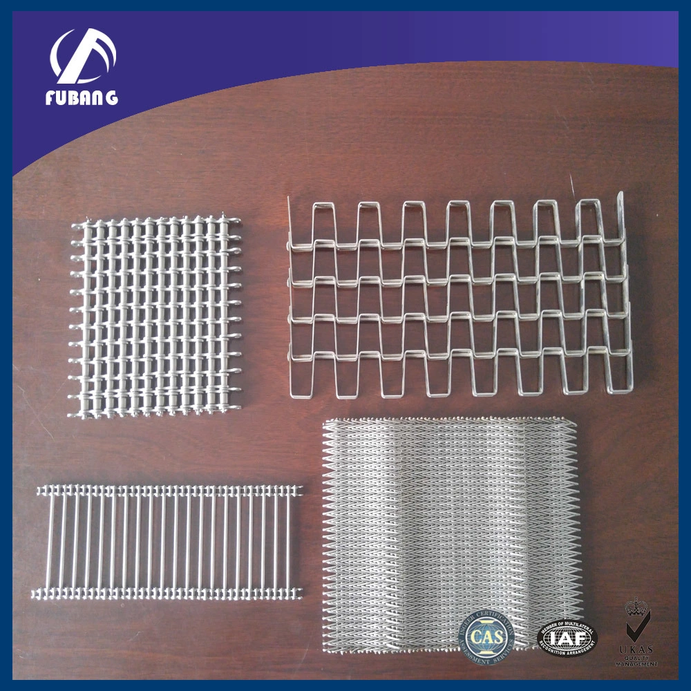 Metal 304 Stainless Steel Wire Mesh Conveyor Belt for Heat Treatment Machinery