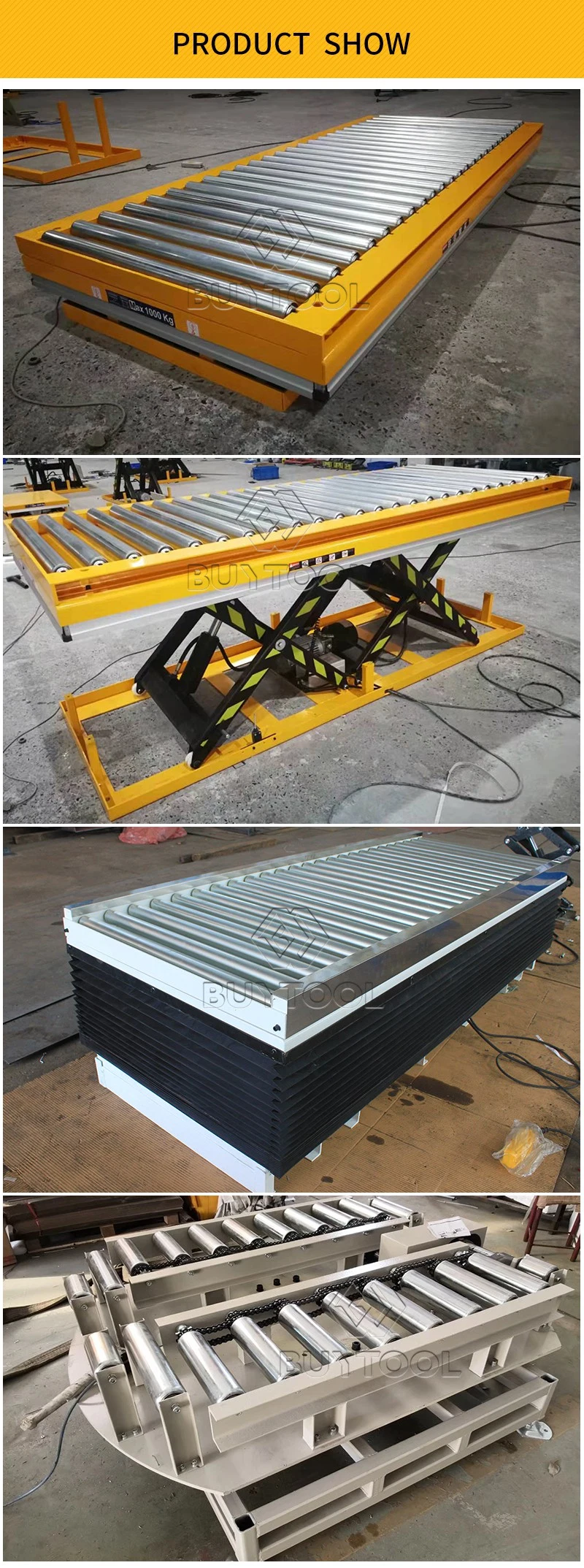 High Quality Hydraulic Roller Conveyor Top Scissor Lift