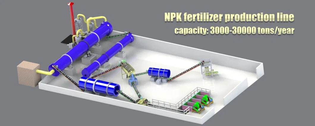 Ammonium Phosphate Wet Type Rotary Drum Granulator NPK Compound Fertilizer Production Line