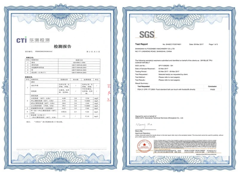 2540 Series Cooling Tower Turning Conveyor Belt Small Radius Curve Belt