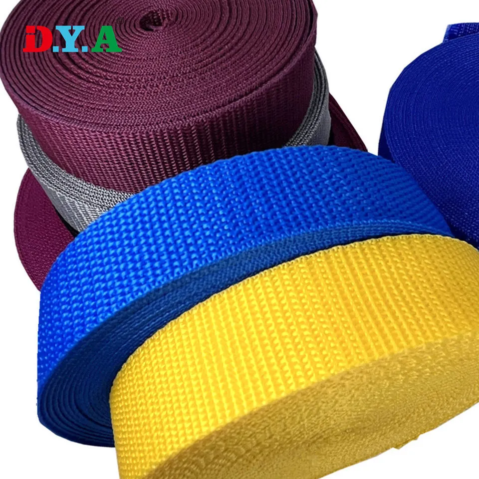 Multi Color Customize Width PP Webbing Belt in Stock Flat Cheap Polypropylene Webbing for Bag Strap