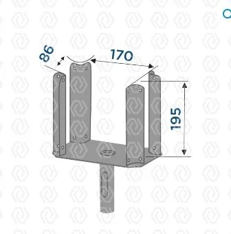 Fixed Fork Head for Slab Formwork Support