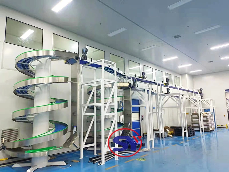 Multispiral Spiral Conveyor Helical Elevator for Transporting Plastic Bottles Oilcan