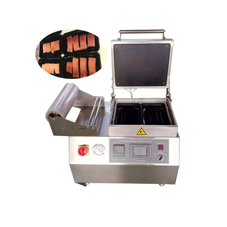 Automatic Vacuum Skin Packaging Machine Fast Food Tray Sealing Machine Fresh Meat Vacuum Packing Machine Fish Skin Pack Machine