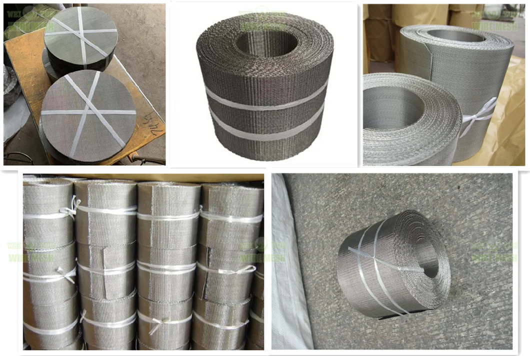 132X17 125X24 Dutch Woven Stainless Steel Filter Mesh Screen Belt for Plastic Extruder/ Plating Industry Conveyor Belt Mesh Belt Wire Mesh