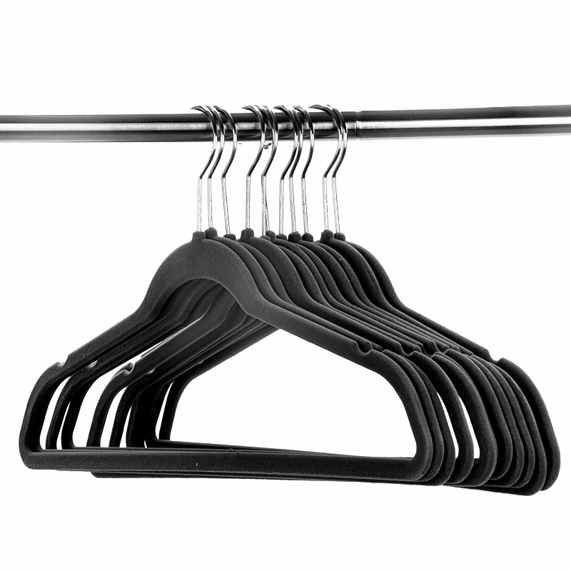 Rubber Space-Saving Hangers, Black Hanger