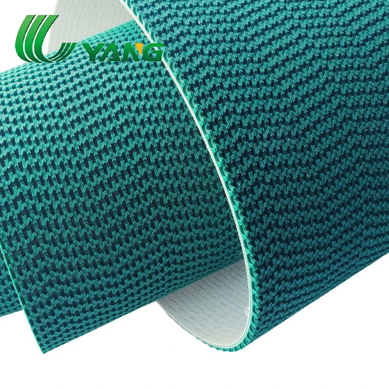 Factory Sale Wavy Super Grip Green PVC Pattern Belt Industrial Conveyor Belt in Airport and Logistics Industry