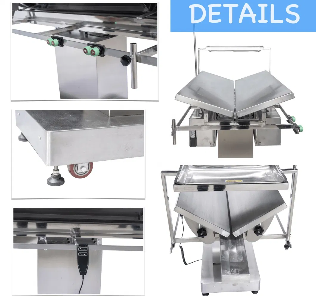 Constant Temperature Medical Equipment Stainless Steel Lifting Veterinary Operating Table