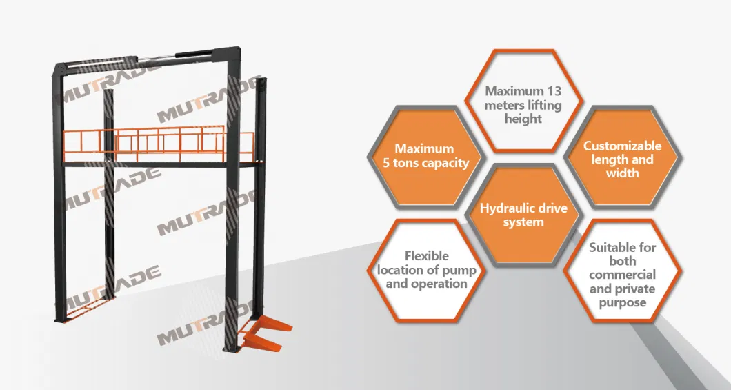 CE Approved 4 Post Carlift Vertical Reciprocating Conveyors Hydraulic Car Parking Lift